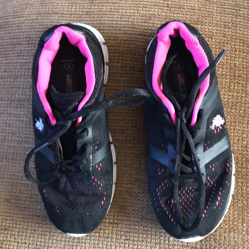 US POLO ASSN girls sized 3 tennis shoes